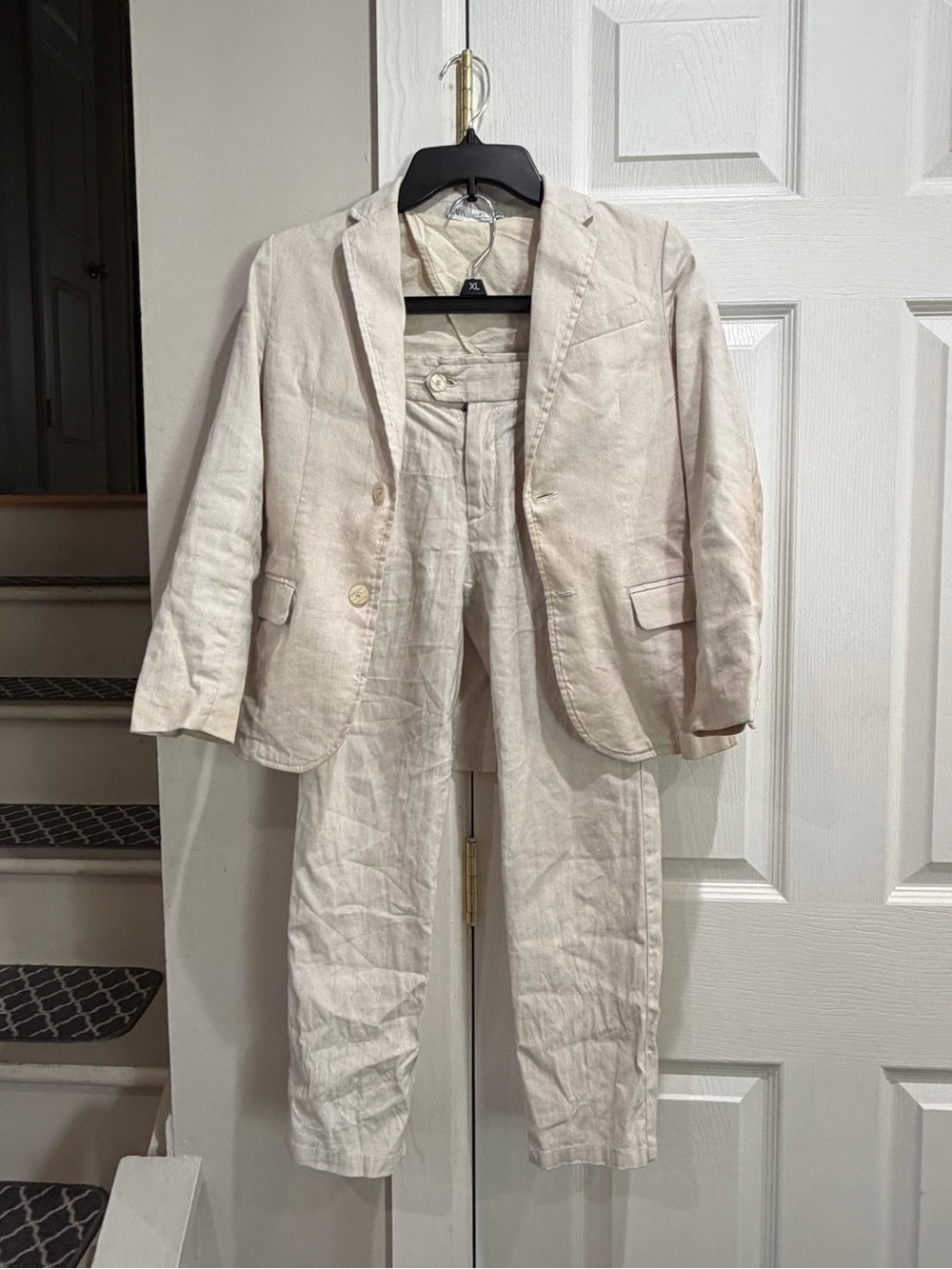 ZARA Light Cream 100% cotton boys suit - Picture 6 of 8